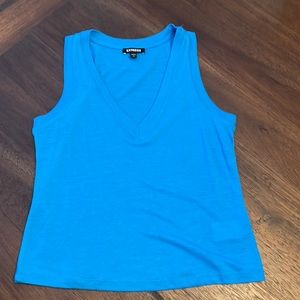 SALE! NWOT Express Skimming Linen Blend V Neck Tank SZ XS